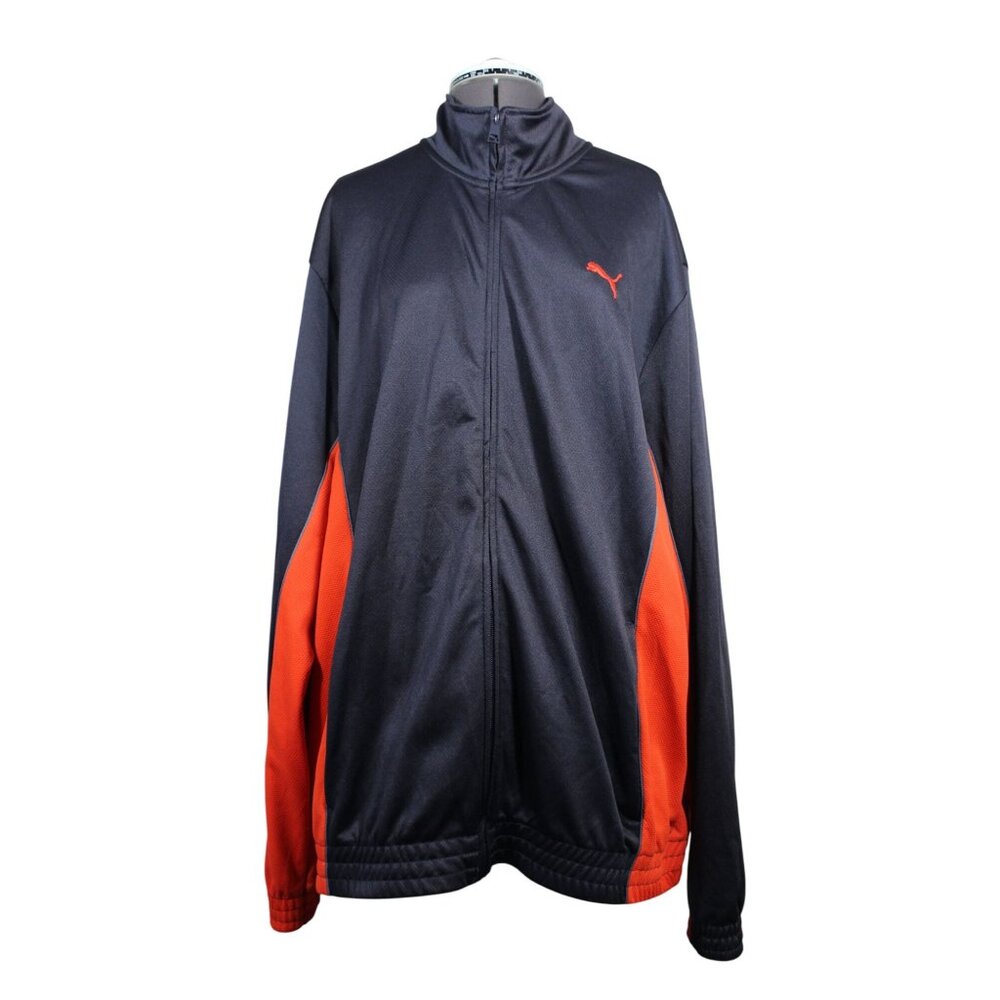 Puma men's colorblock mock neck full‎ zip front athletic track jacket XXL